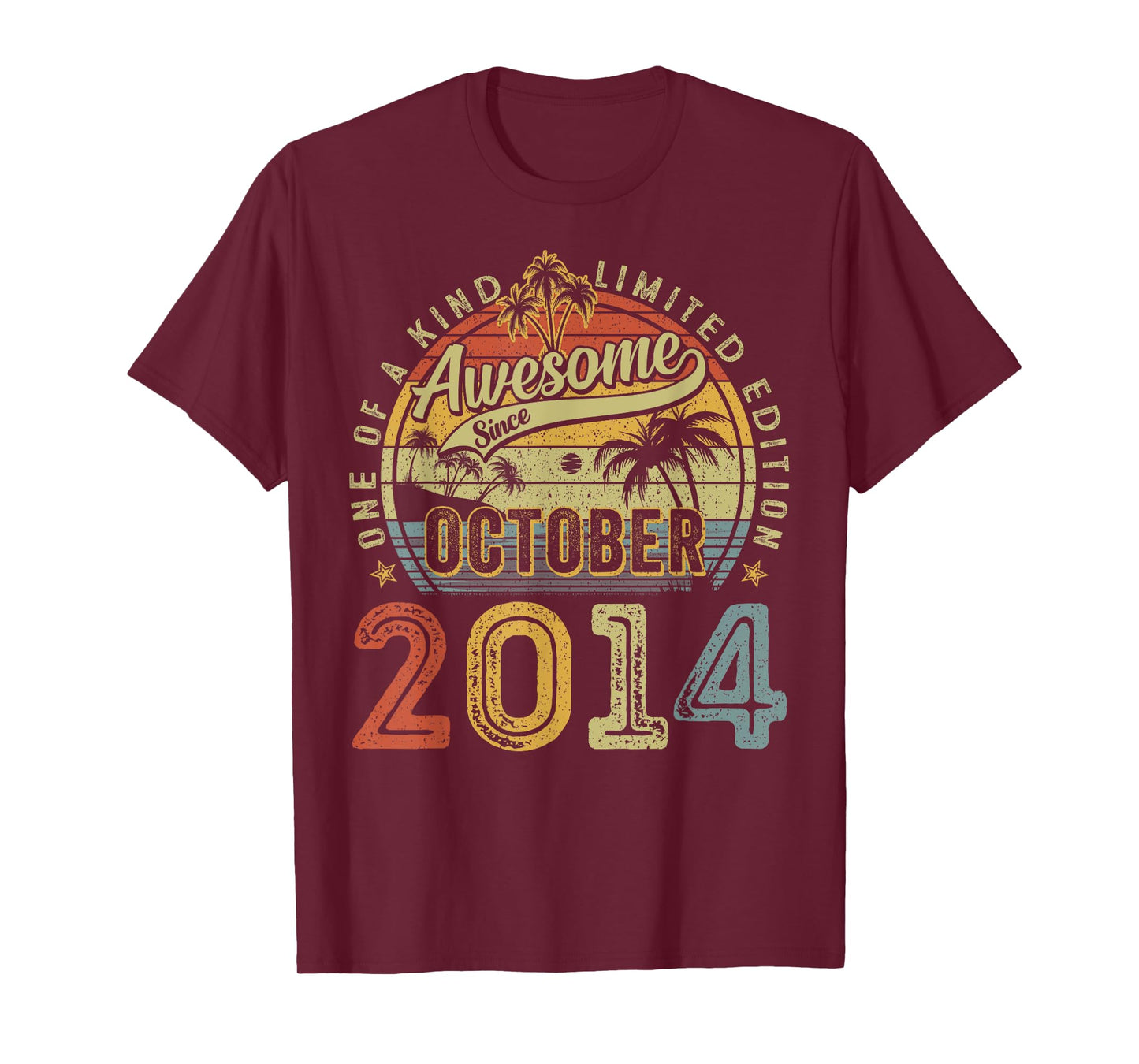 Awesome Since October 2014 Vintage Boys Girls 10th Birthday T-Shirt