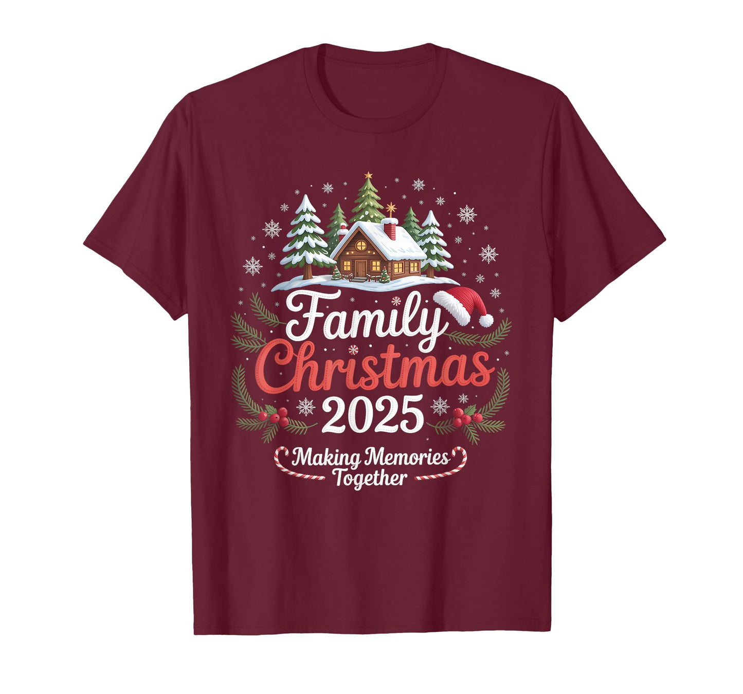 Family Christmas 2025 Matching Squad Santa Elf Funny Xmas T-Shirt