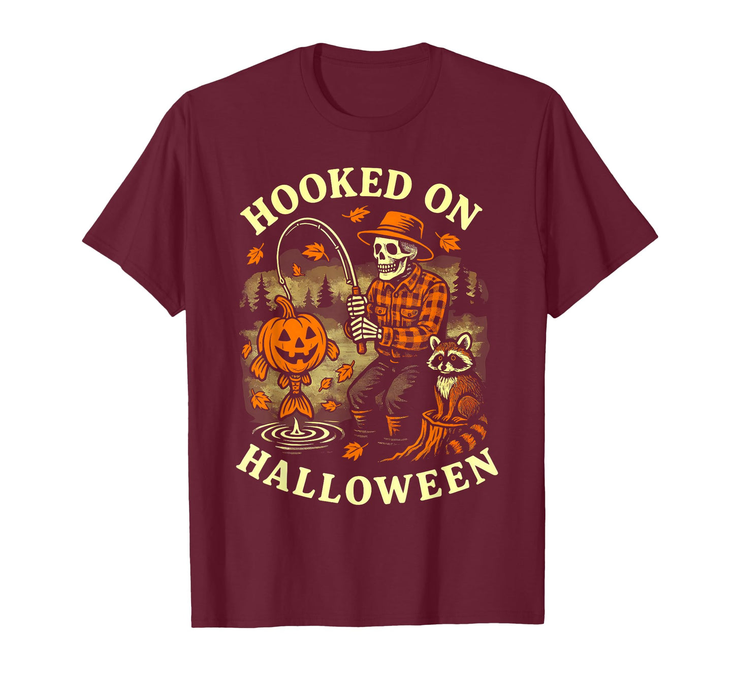 Hooked ON Halloween Halloween Design T-Shirt