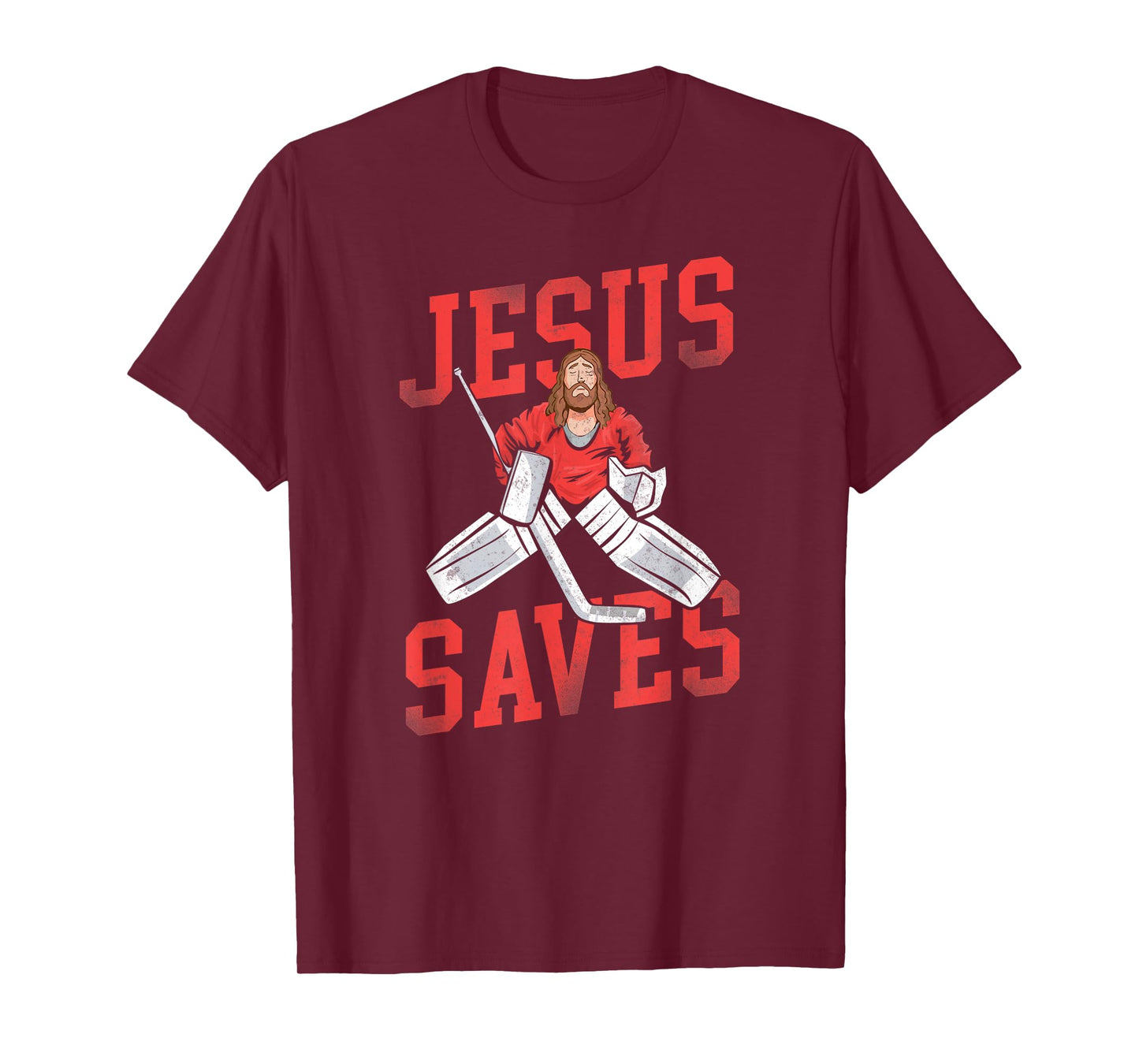 Ice Hockey Goalie Vintage Goalkeeper Jesus T-Shirt