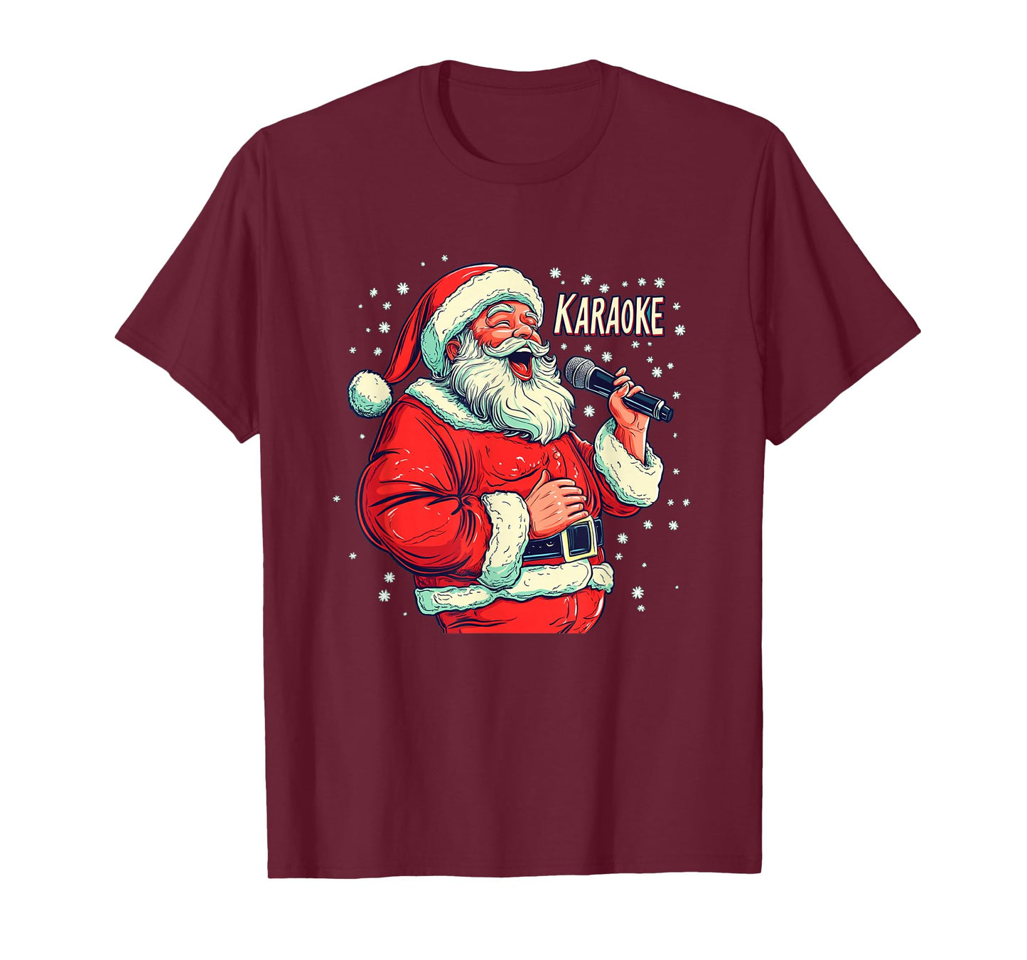 Laughing Santa Claus Brings The Giggles to Karaoke Time T-Shirt