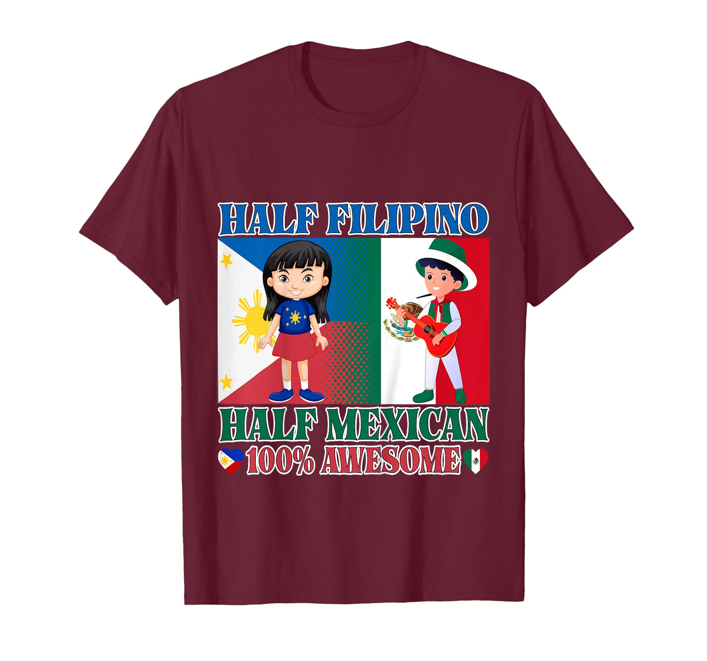 Half Filipino Half Mexico Toddler Mexico Philippines Flag T-Shirt