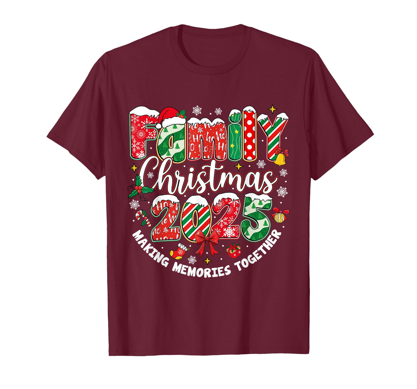 Family Christmas 2025 Matching Outfit Xmas Squad Santa Group T-Shirt