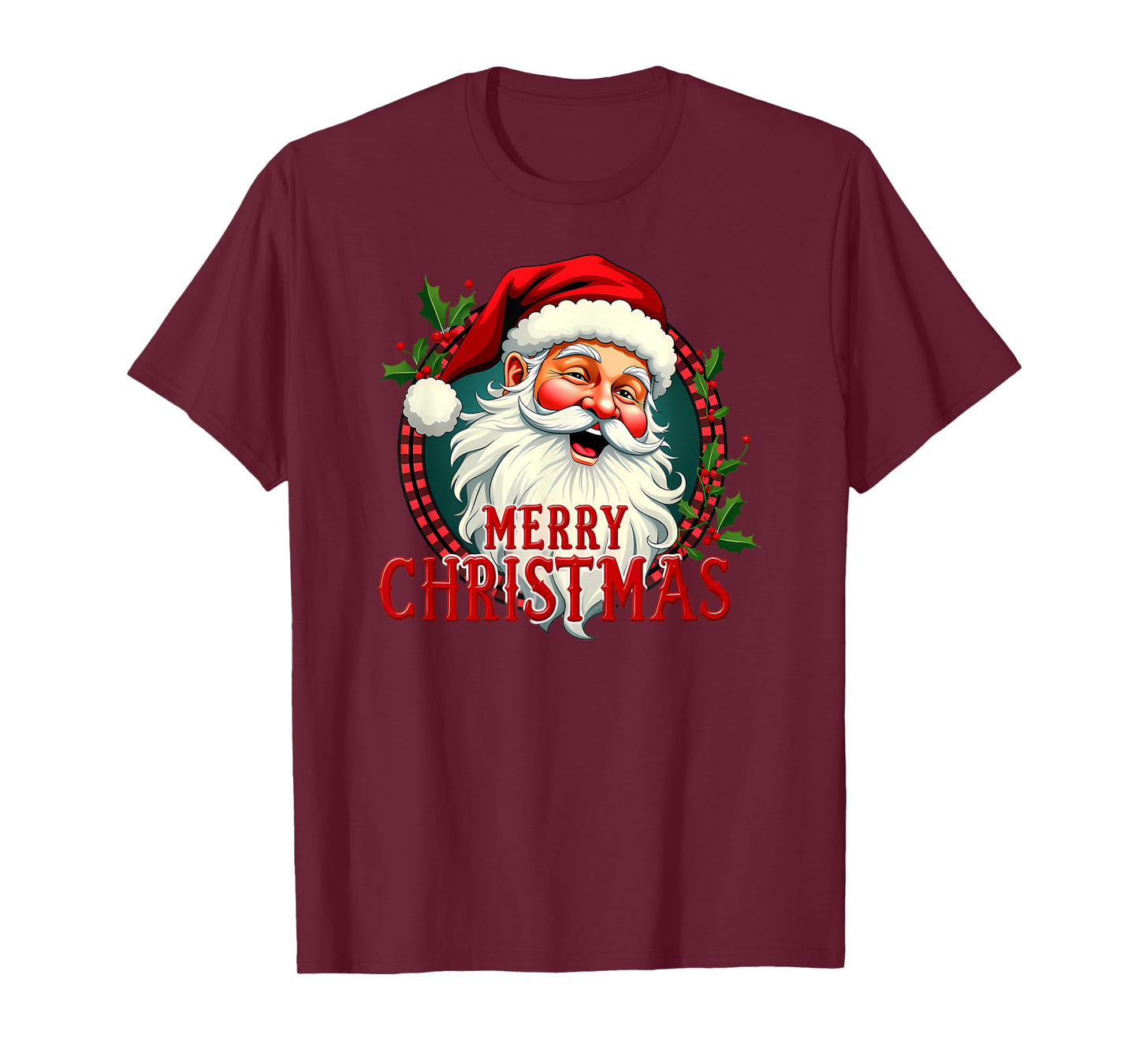 Jolly Santa Merry Christmas Holiday Cheer T-Shirt
