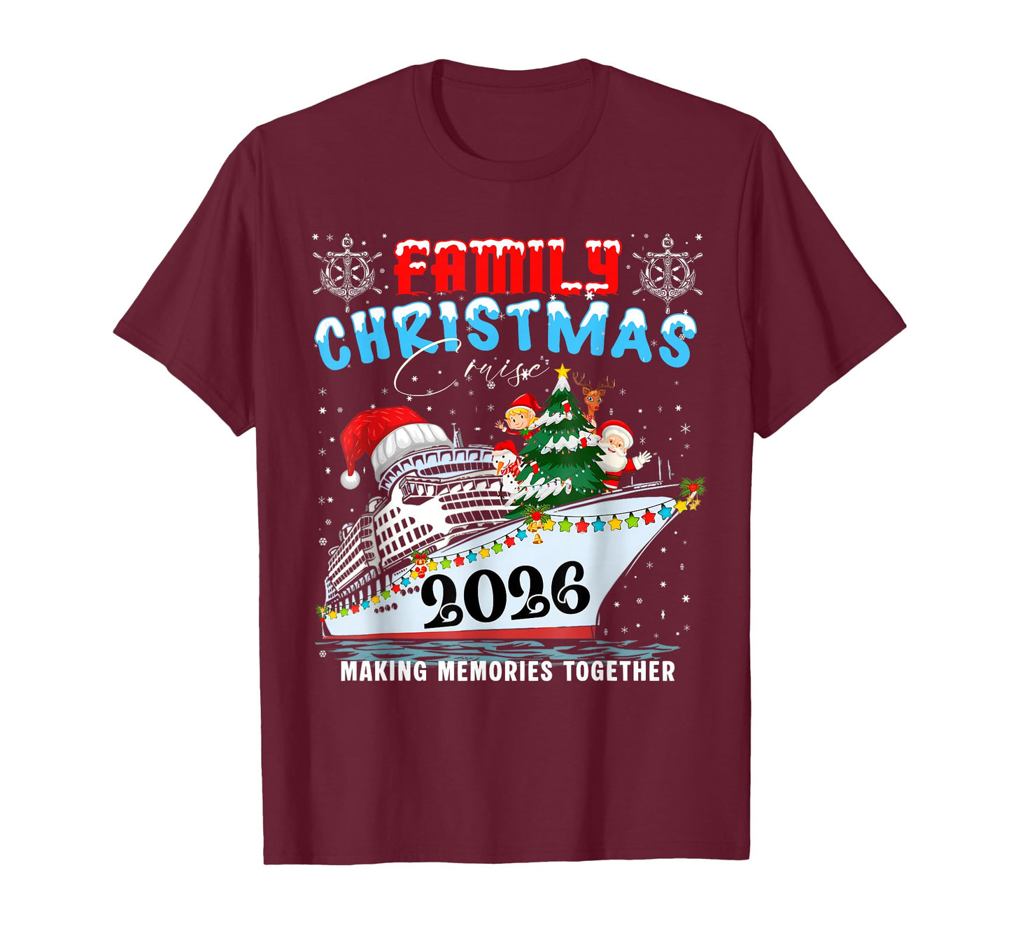 Family Christmas Cruise 2026 Matching Family Cruise Holiday T-Shirt