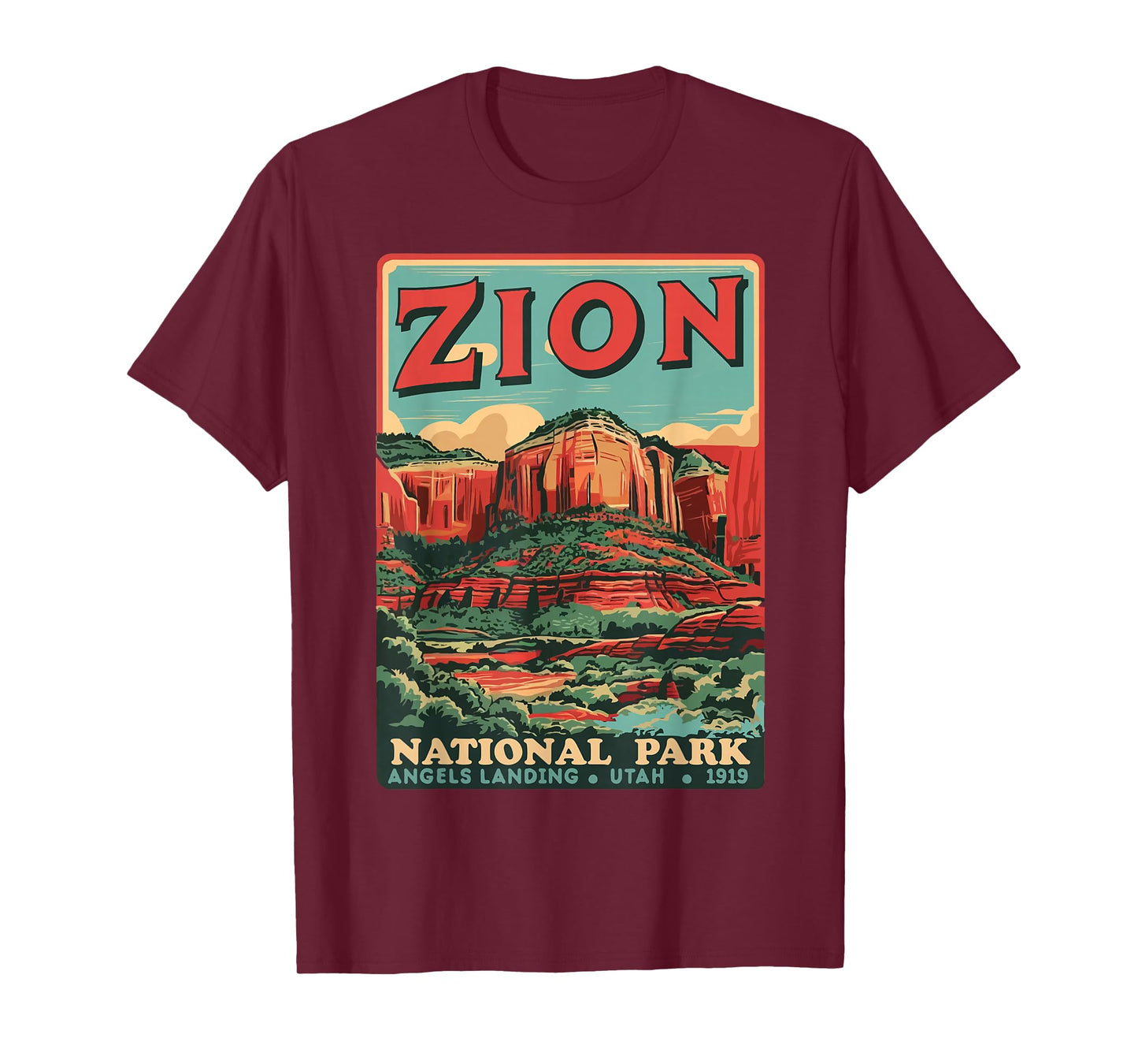 Zion National Park Utah Angels Landing Vintage hiking Trail T-Shirt