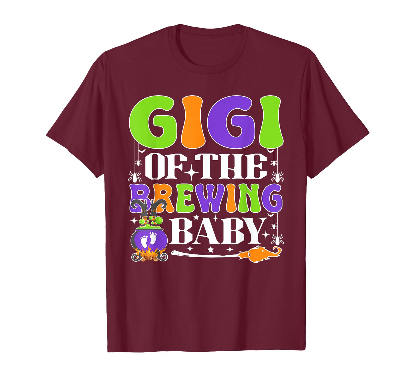 Gigi of The Brewing Baby Halloween Witch Baby Shower T-Shirt
