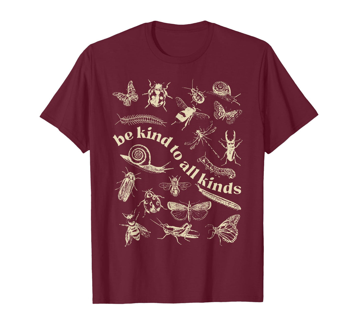 Vintage Be Kind To All Kinds Bugs Entomology Entomologist T-Shirt