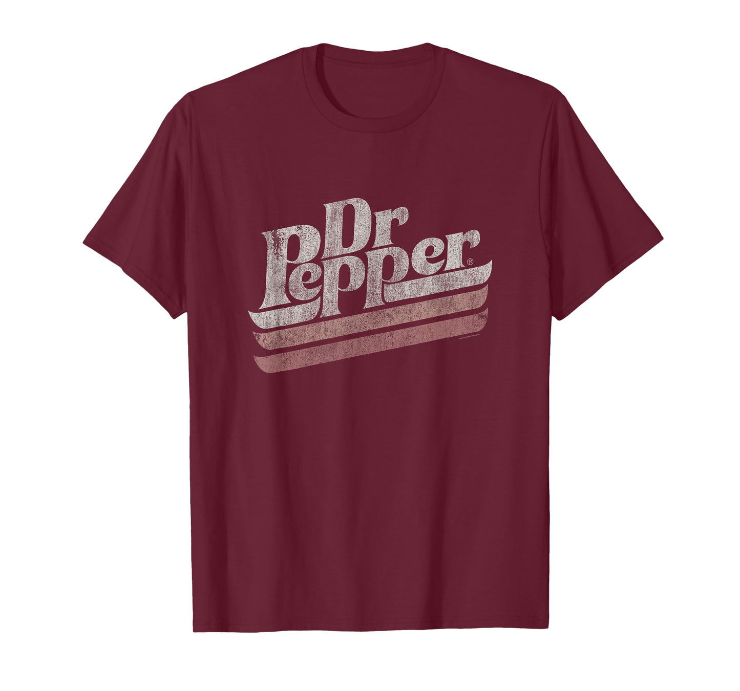 Dr. Pepper Distressed Stripe Vintage Diagonal Soda Label T-Shirt