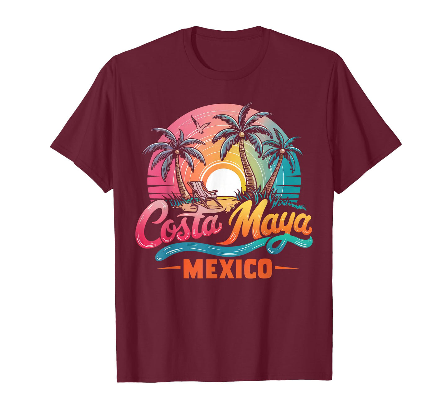 Costa Maya Mexico Tropical Sunset beach Souvenir Vacation T-Shirt