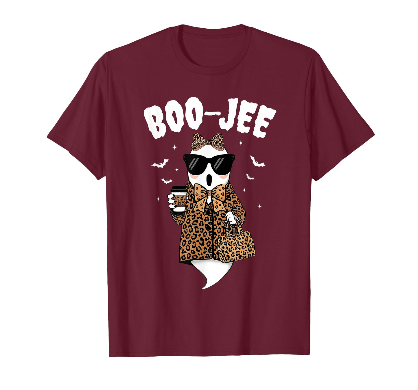 Boo JEE Boujee Pink Ghost Halloween October Vibes T-Shirt