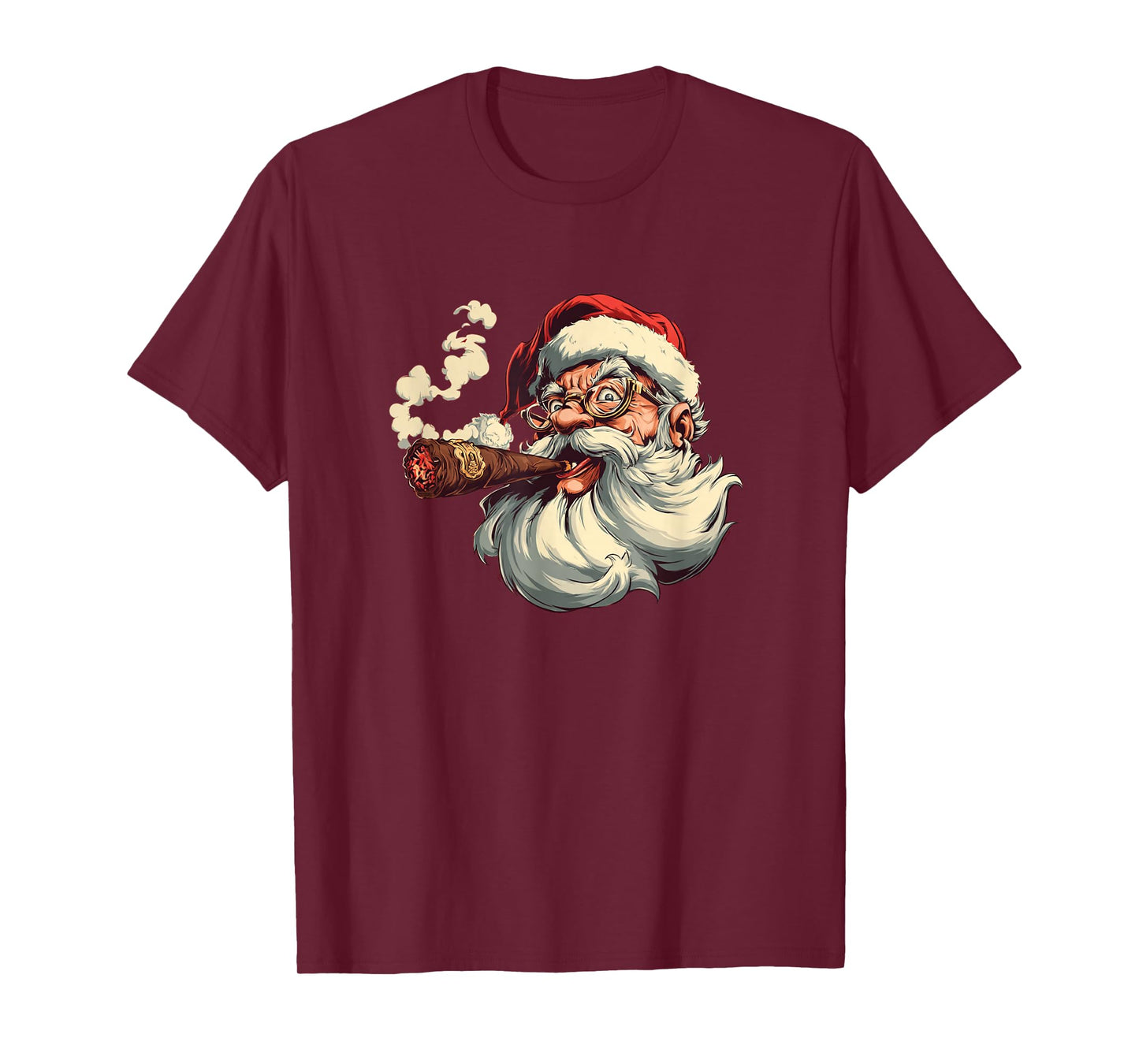 Big Cigar Santa Costume for Festive Smoker T-Shirt