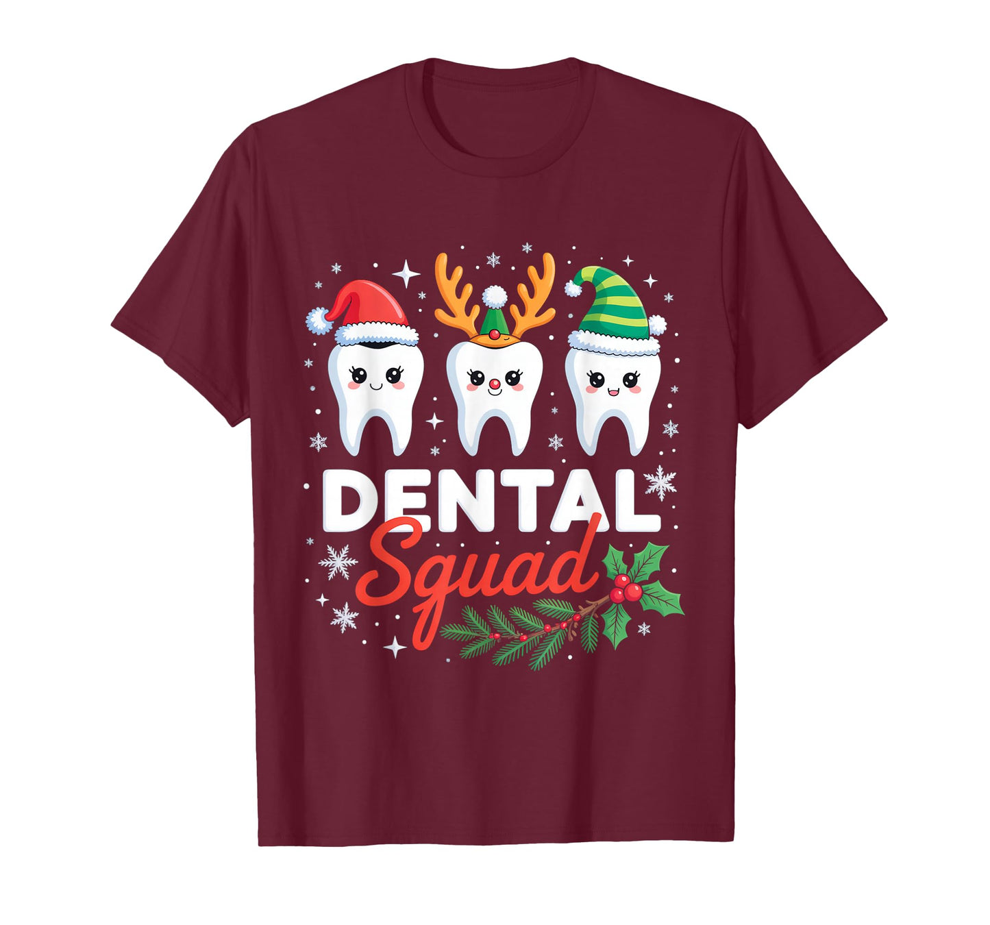 Matching Christmas Dental Squad Christmas Dentist Teeth Xmas T-Shirt
