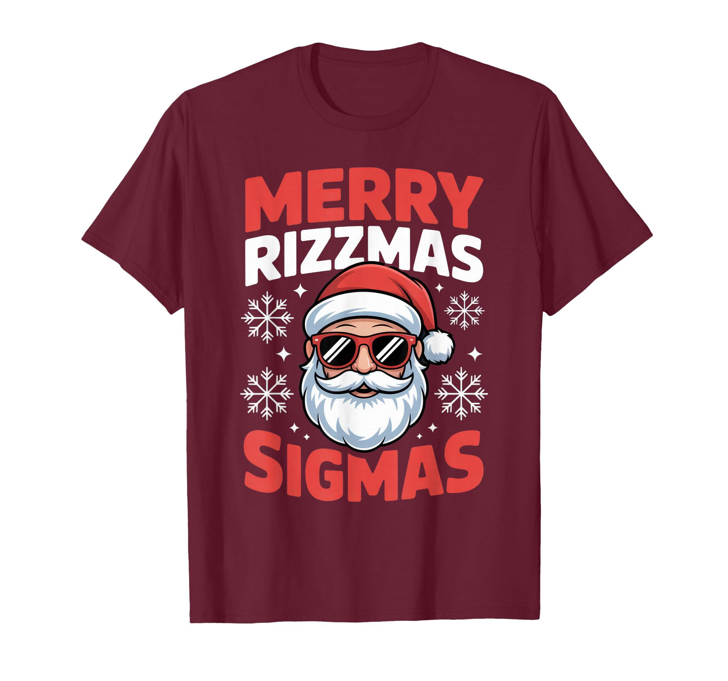 Merry Rizzmas Sigmas Funny Christmas Vibes T-Shirt
