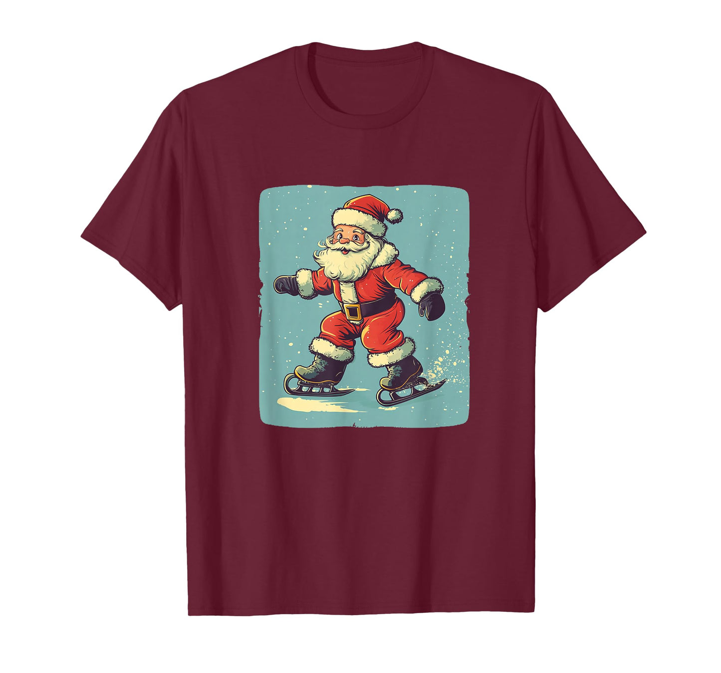 Festive Santa Claus on Ice for Winter Wonderland Lovers T-Shirt