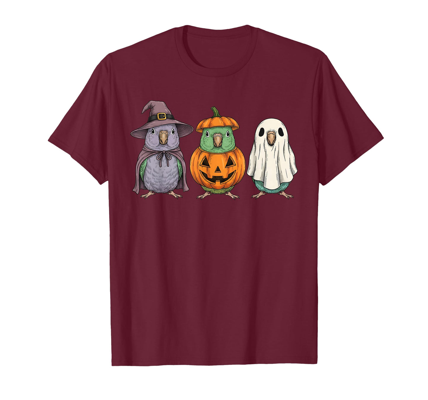 Spooky Ghost Parrotlet Lover Pumpkin Halloween T-Shirt