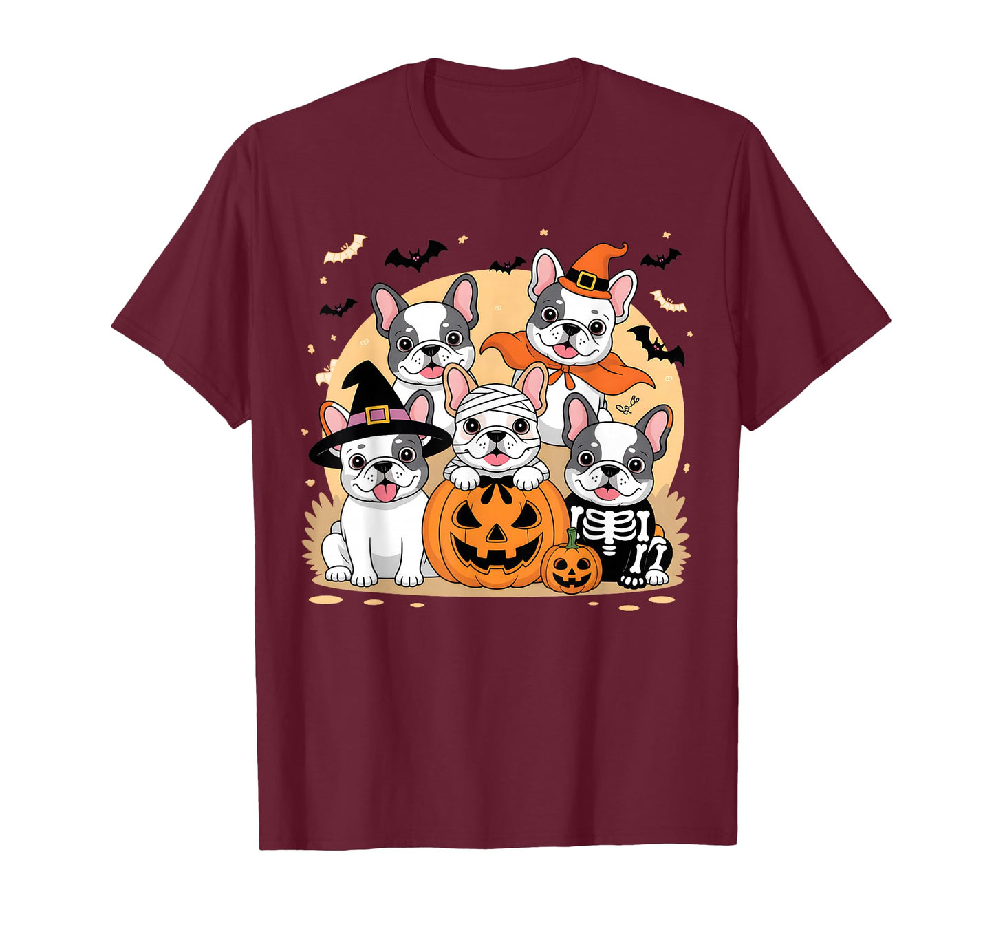 Mummy French Bulldog Halloween French Bulldog Witch Dog Mom T-Shirt