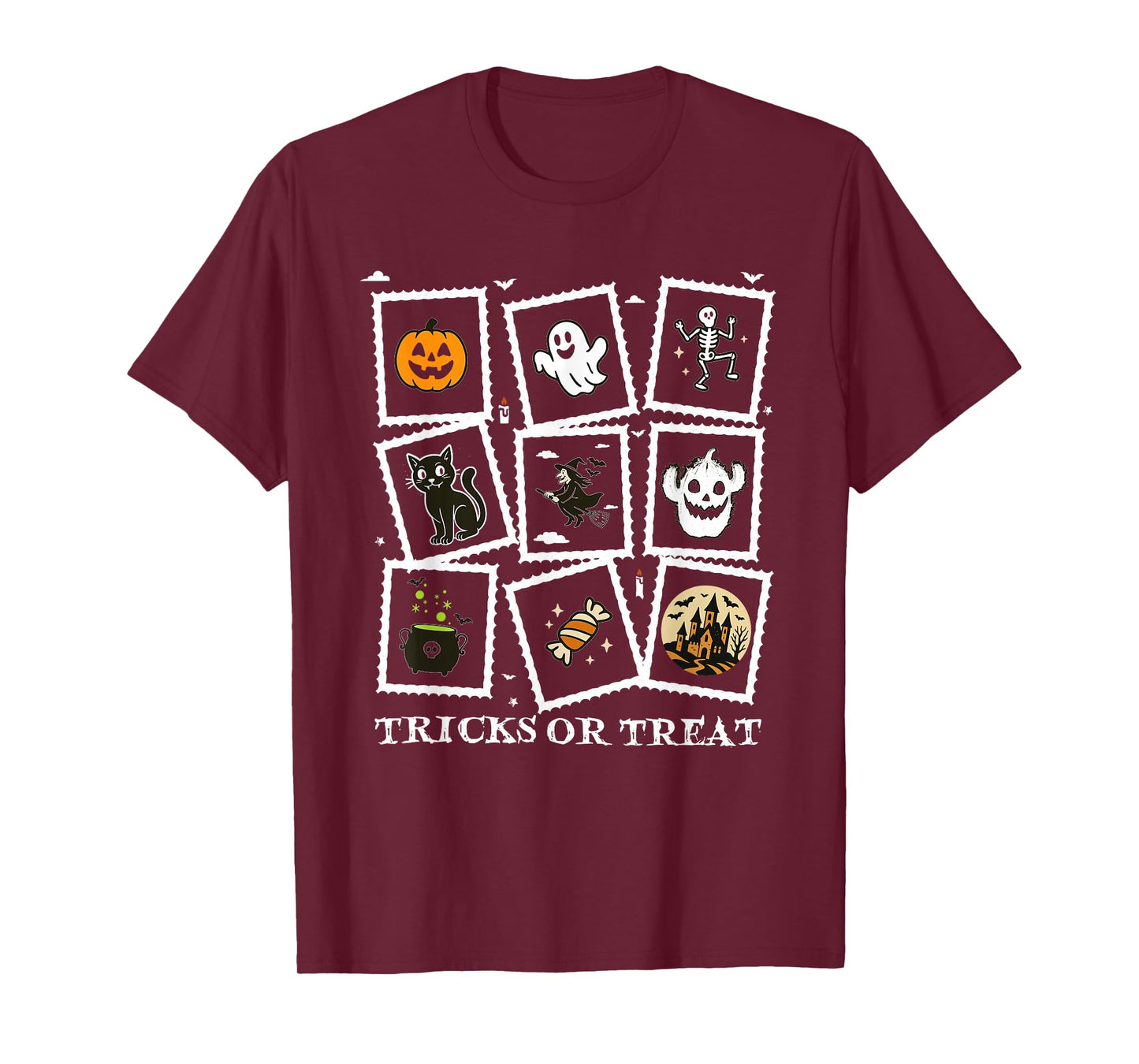 Happy Halloween Skeleton Pumpkin cat Witch Cards T-Shirt