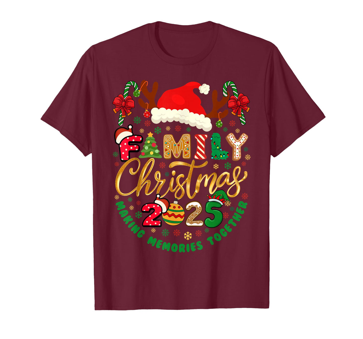 Family Christmas 2025 Matching Outfit Xmas Squad Santa Group T-Shirt