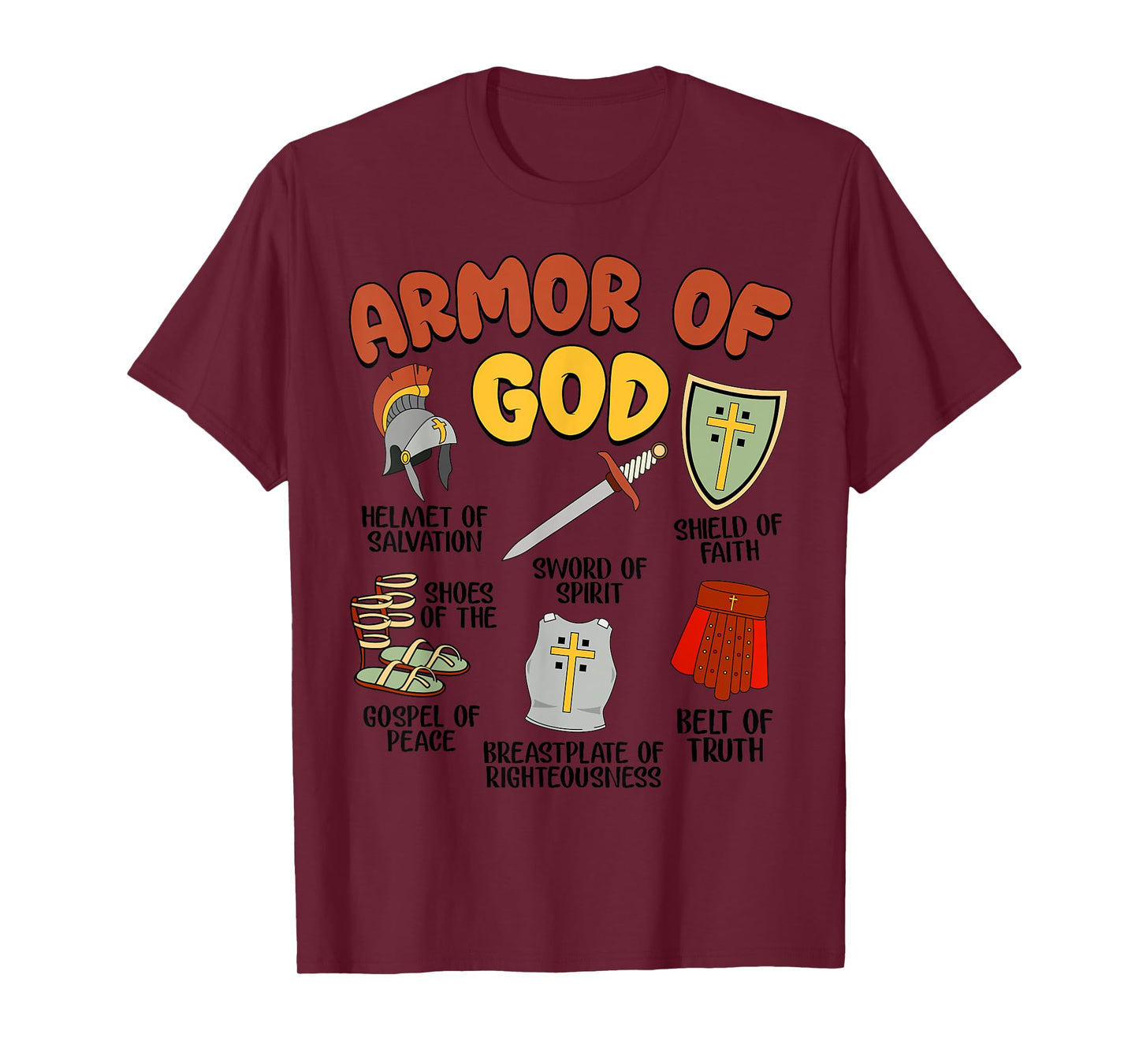 Christian Boys Armor of God Jesus is King T-Shirt
