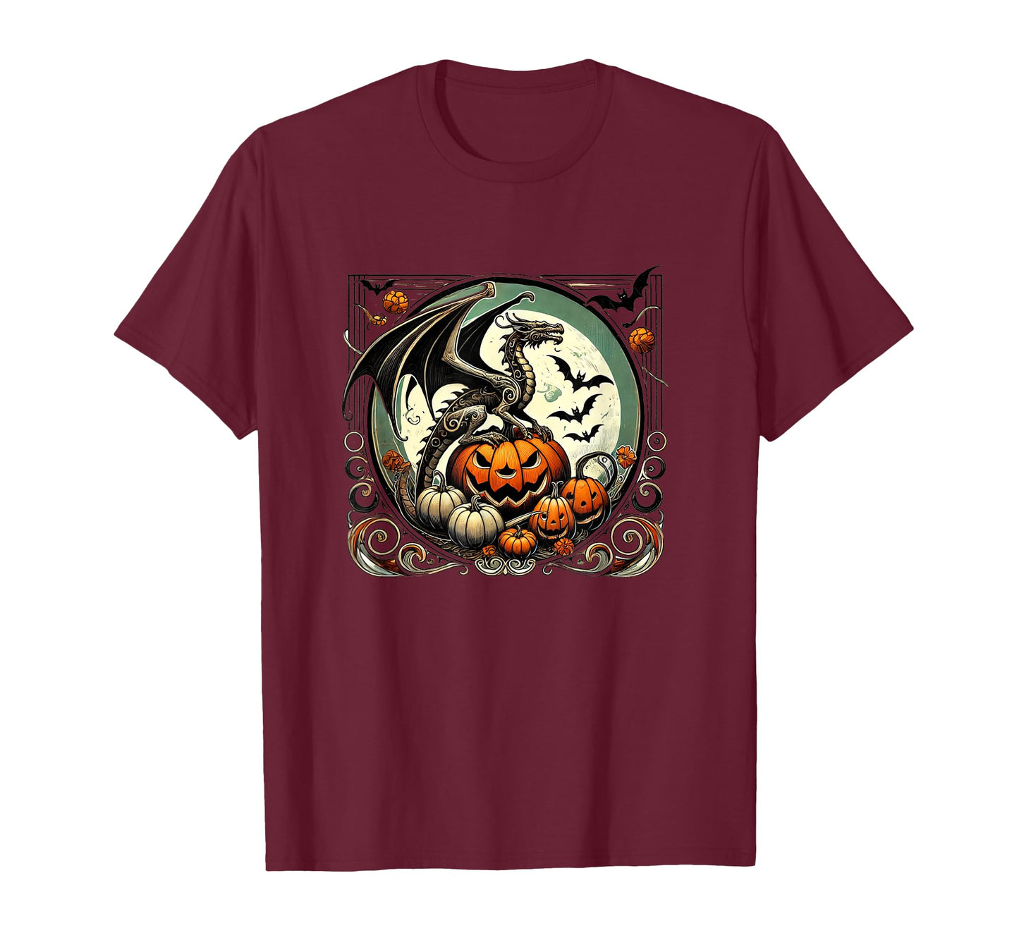 Halloween Dragon Illustration Autumn fall dragons T-Shirt