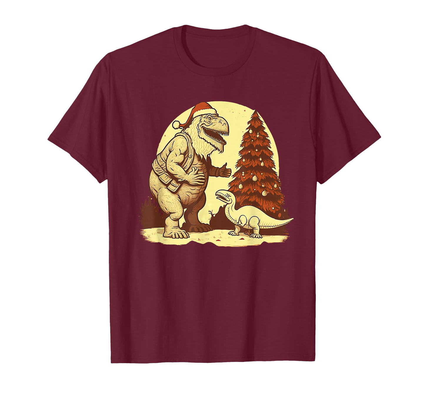 Funny Tyrannosaurus Santa Claus T-Rex Christmas Dinosaur T-Shirt