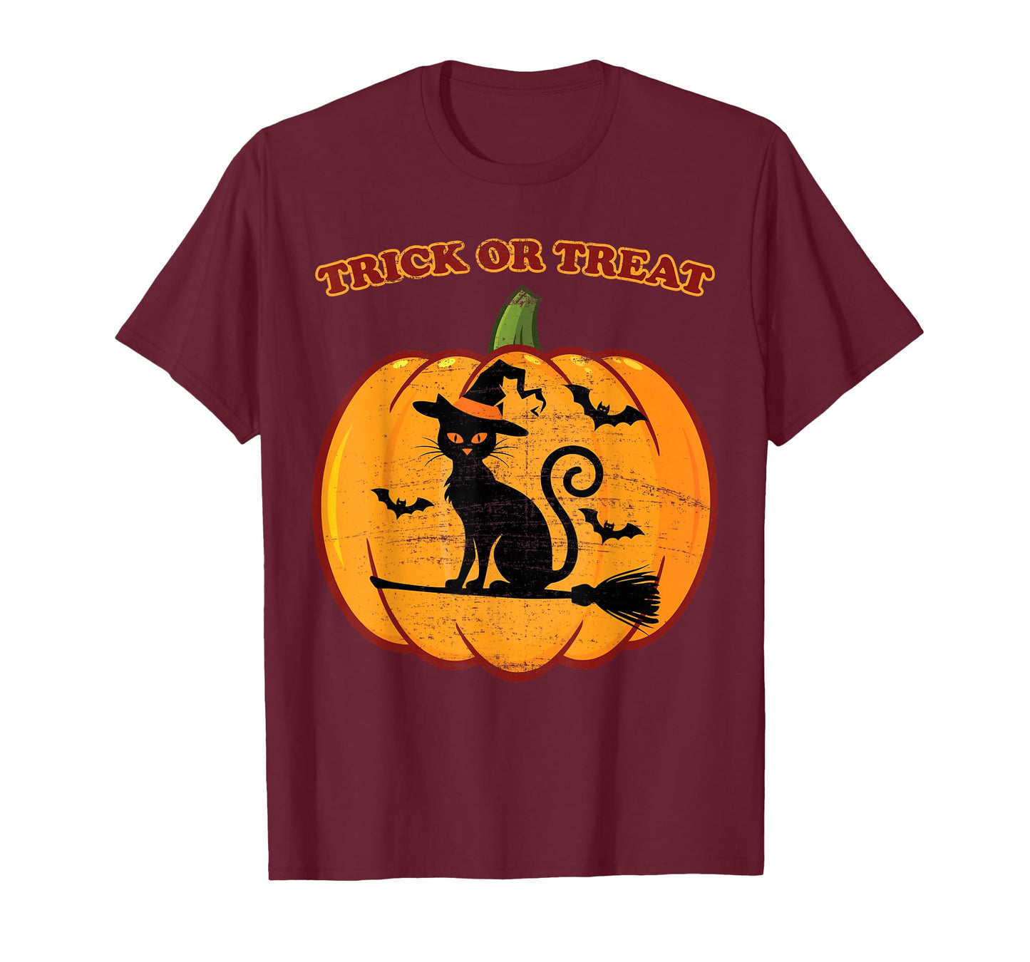 Funny Cat Lady Halloween Pumpkin Witch Black Cat Costume Cat T-Shirt