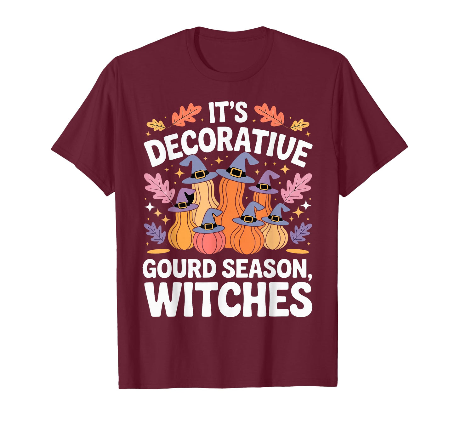Decorative Gourd Season Funny Witchy Halloween Fall T-Shirt