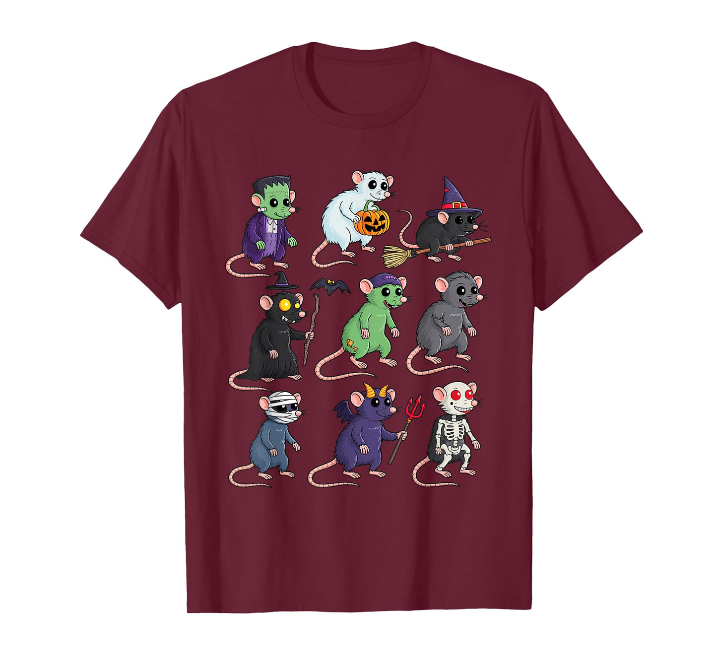 Rat Spooky Witch Boo Zombie Rat Halloween Boys & Girls T-Shirt