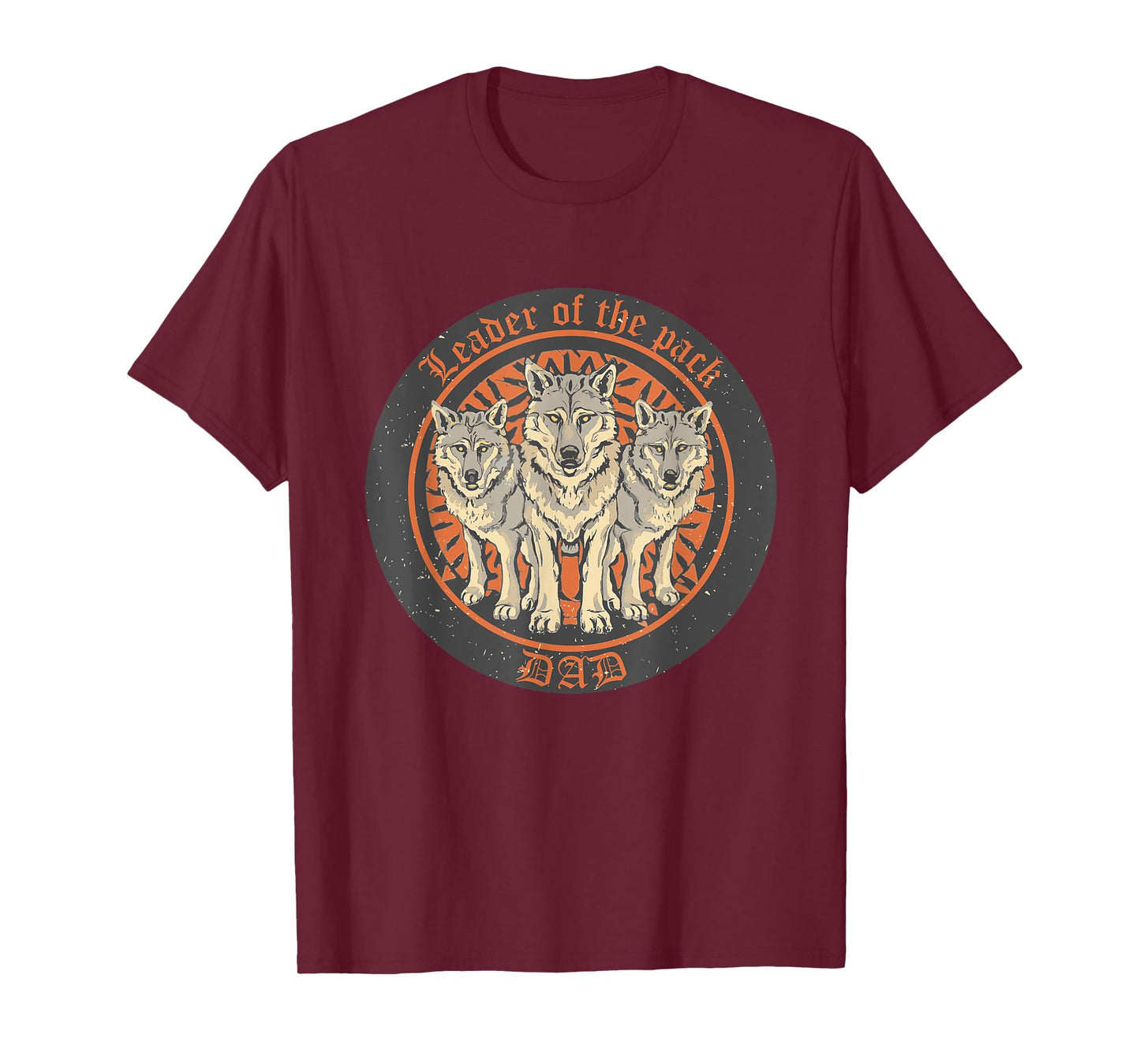 Dad Leader of the pack - Retro Wolfpack Wolf Dad Leader T-Shirt