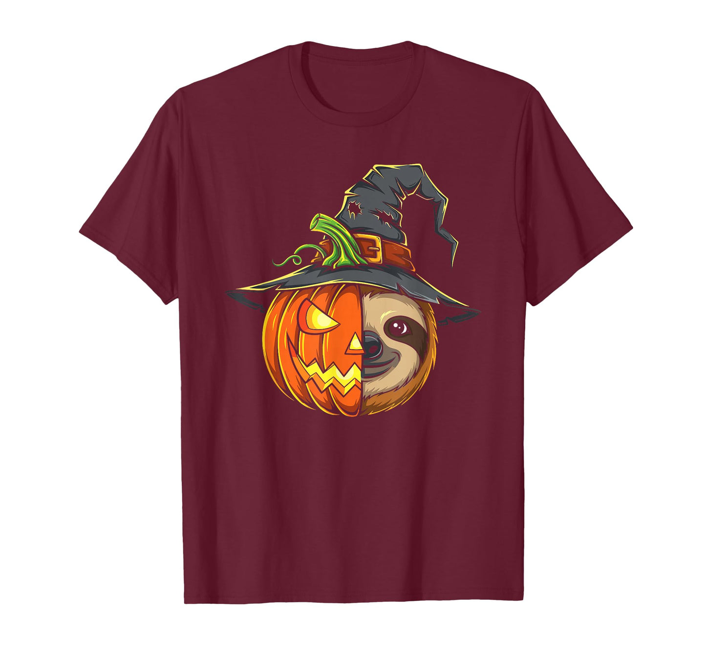 Sloth Pumpkin Jack O Lantern Halloween Kids Mens Womens T-Shirt