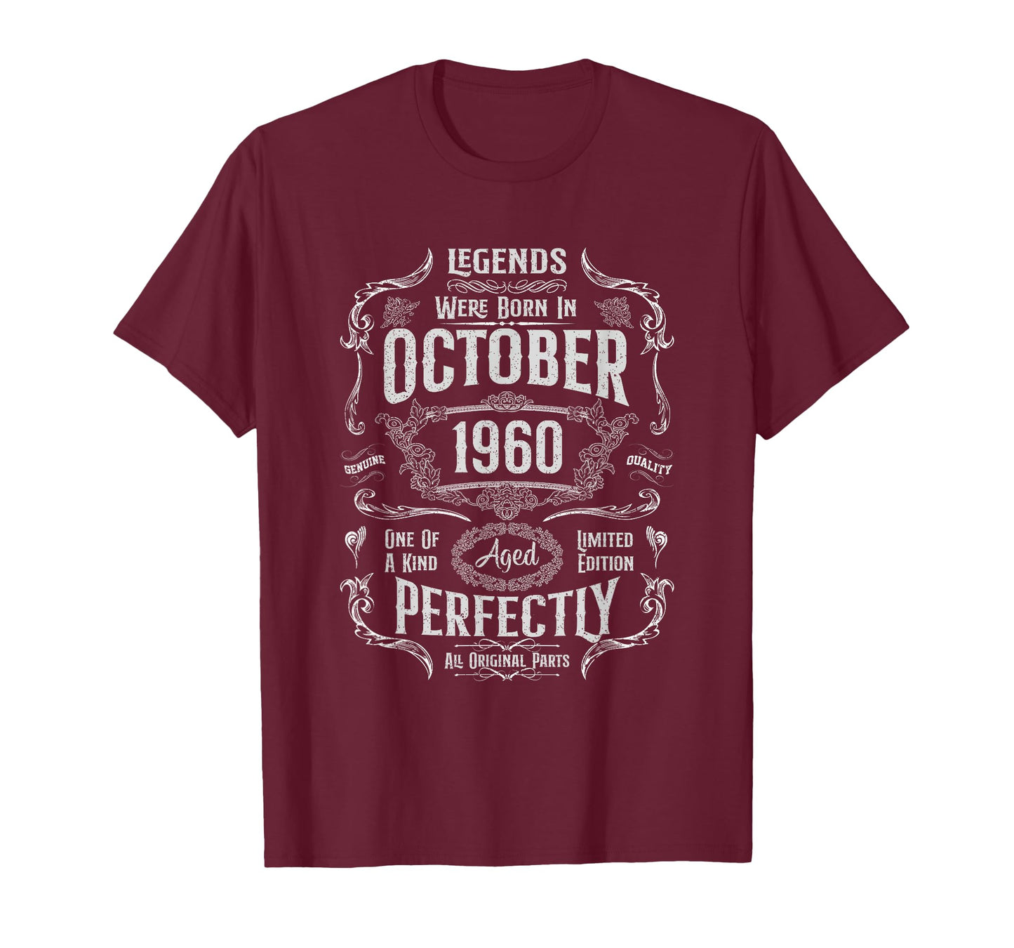 Vintage 65th Birthday Legends were Born in October 1960 T-Shirt