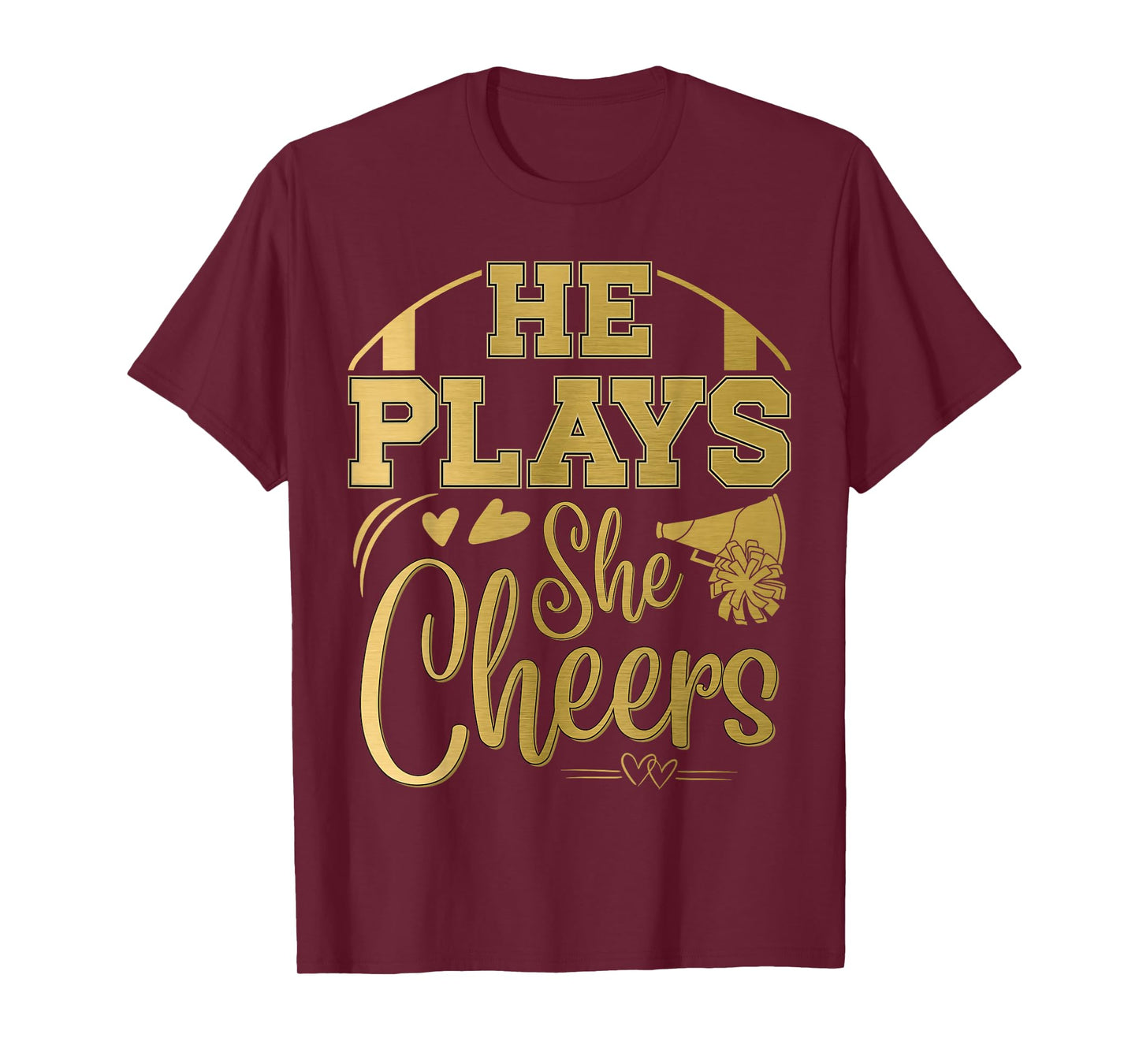 Football and Cheer Mom and Cheer Dad a Cheerleading Football T-Shirt