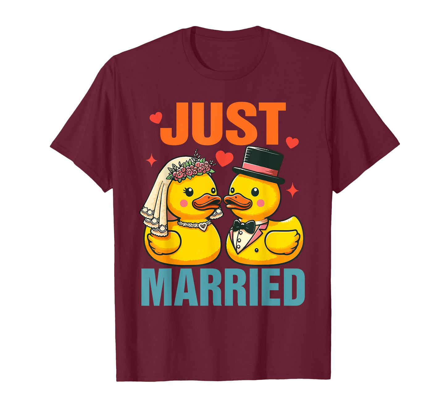 Bride & Groom Newlywed Wedding Rubber Ducks Just Married T-Shirt