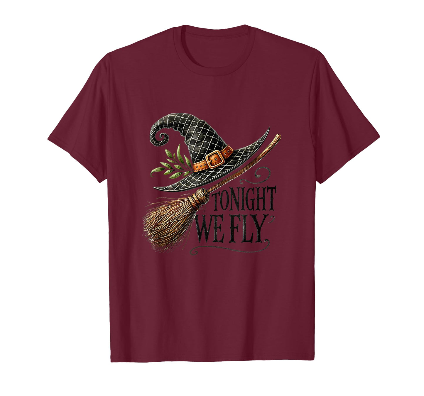 Amazing Spooky Creepy Halloween Witch Broom T-Shirt