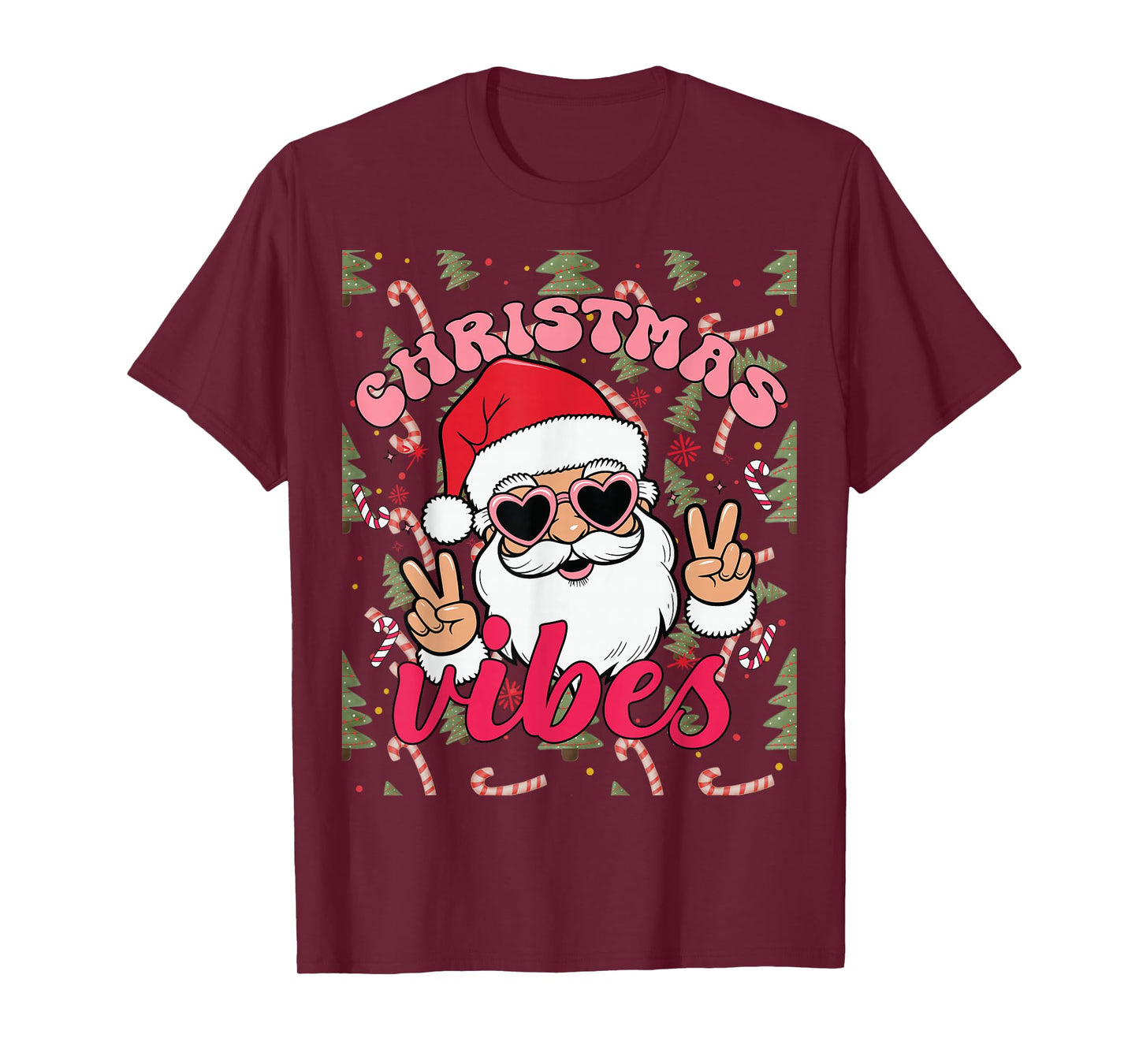 Christmas Vibes Santa Festive Holidays T-Shirt