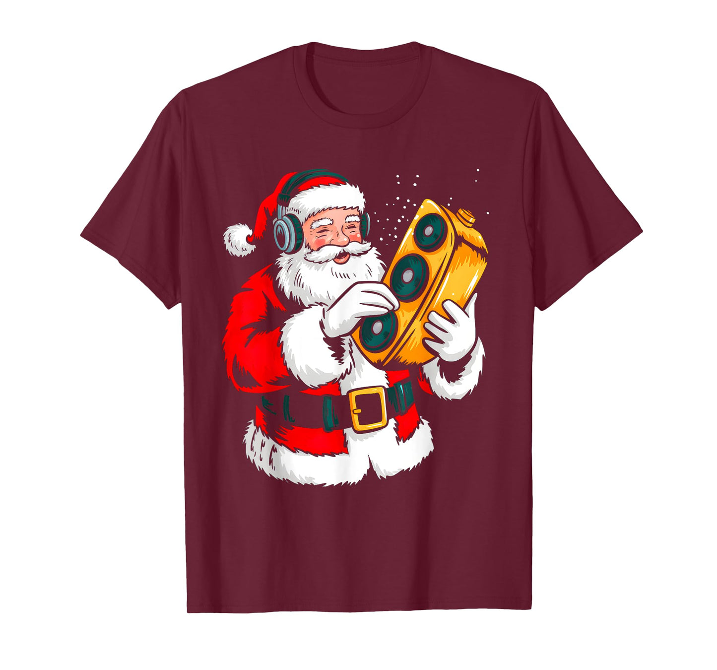 Santa Playing Dj Xmas Vibes Funny Christmas Pajama Men Women T-Shirt