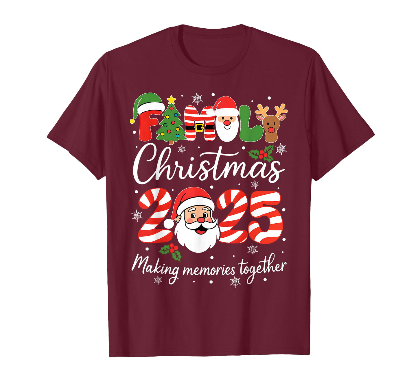 Family Christmas 2025 Making Memories Together Xmas Pajamas T-Shirt
