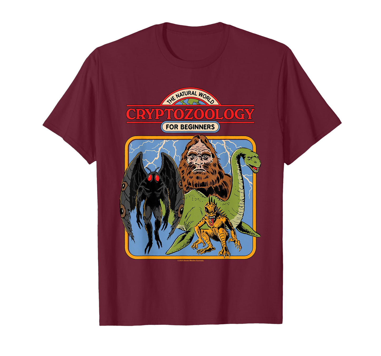 Cryptozoology for Beginners Retro Vintage Funny Adult Humor T-Shirt
