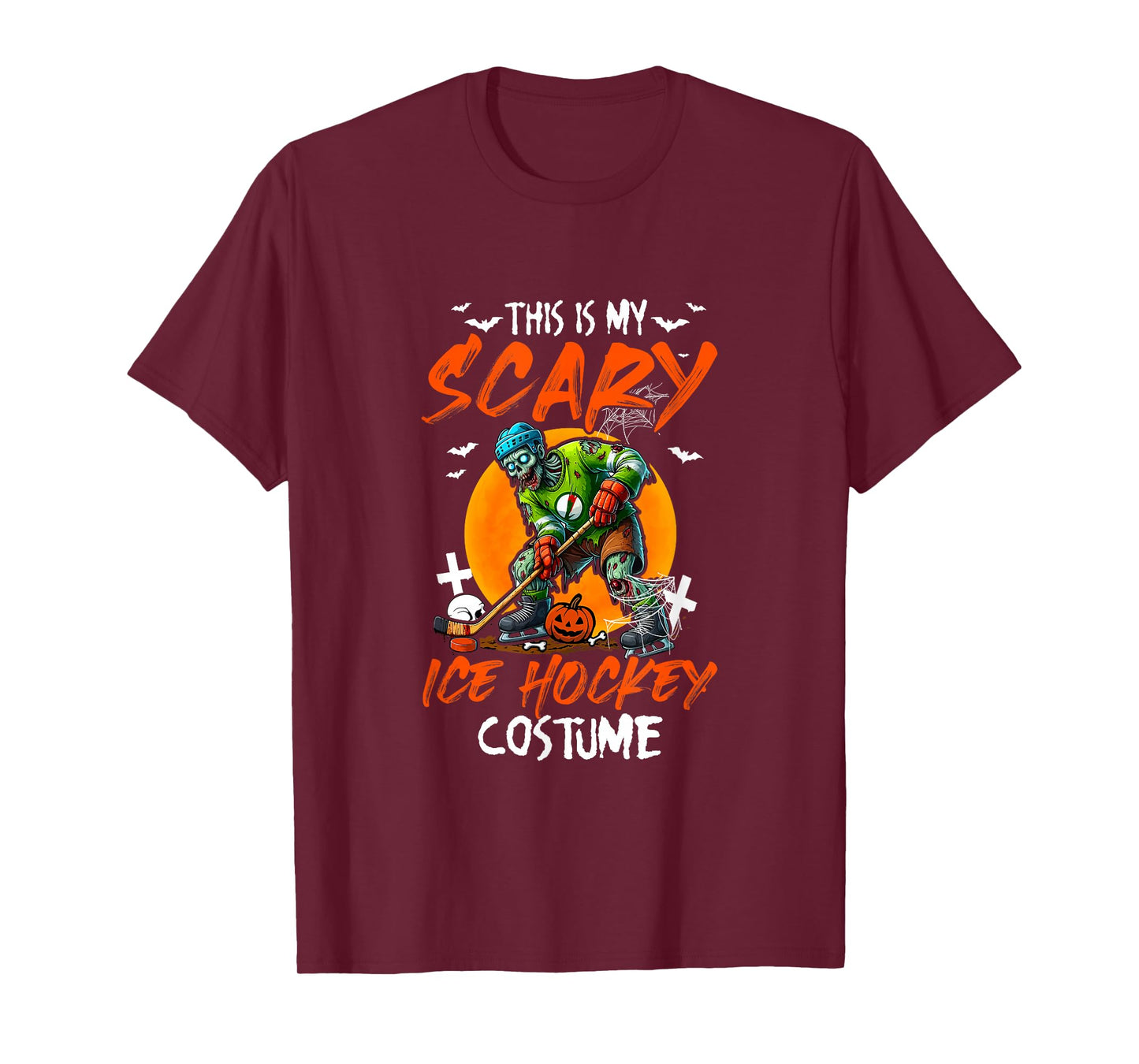 My Scary Ice Hockey Costume Halloween Player Matching Team T-Shirt