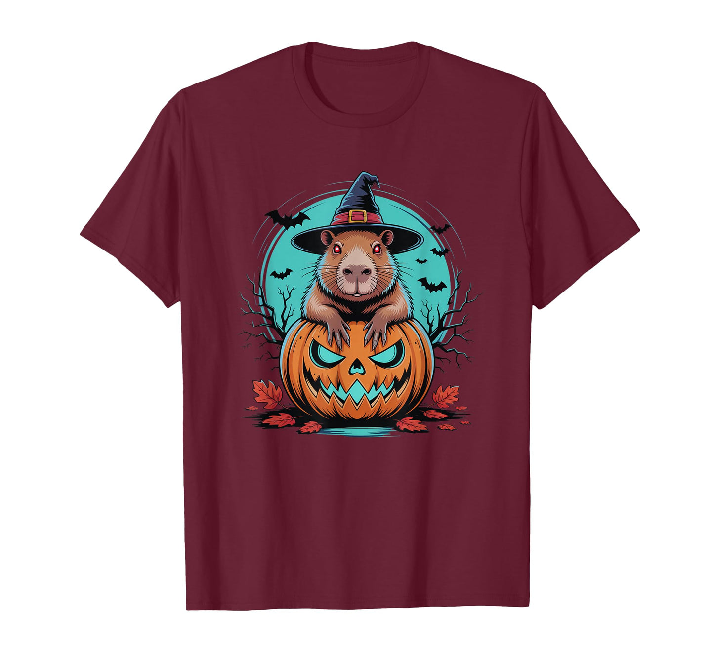 Capybara Pumpkin Fall Season Spooky Outfit T-Shirt