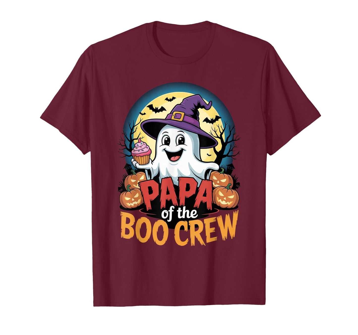 Papa of The Boo Crew Ghost Halloween Family Outfit Pumpkins T-Shirt
