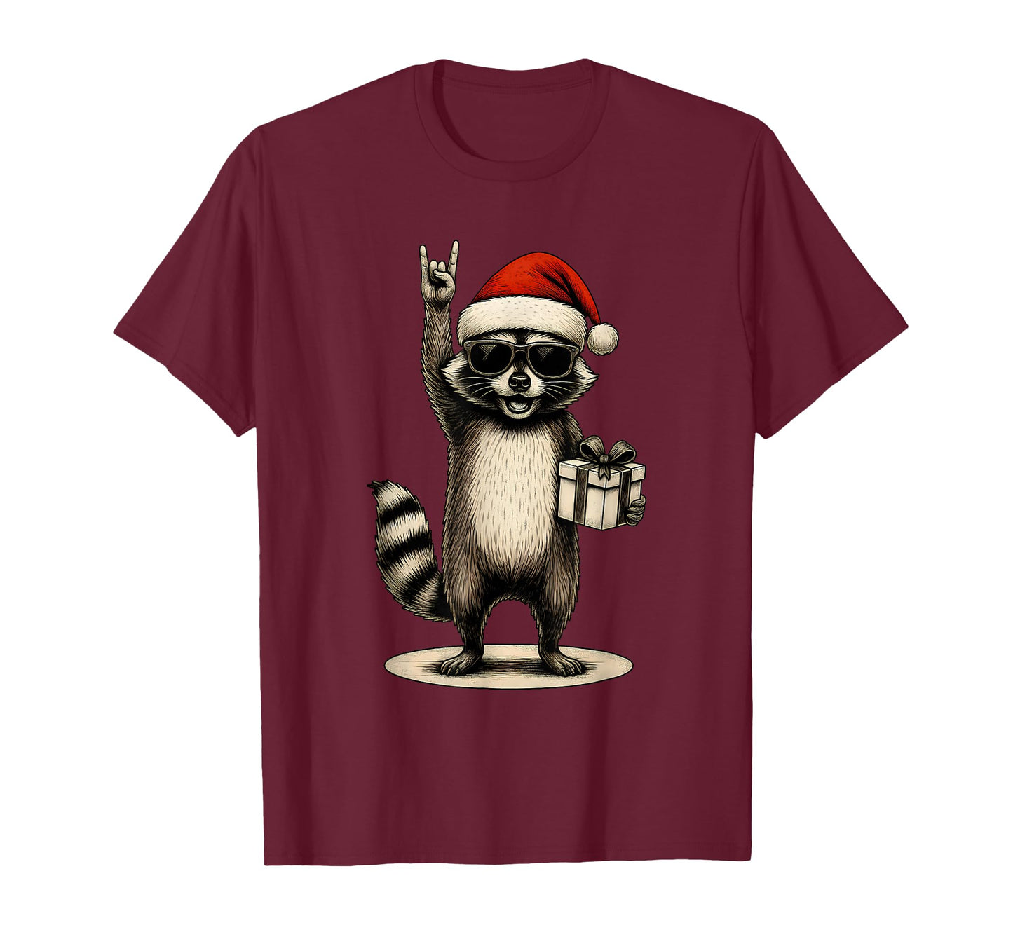 Christmas Funny Raccoon T-Shirt