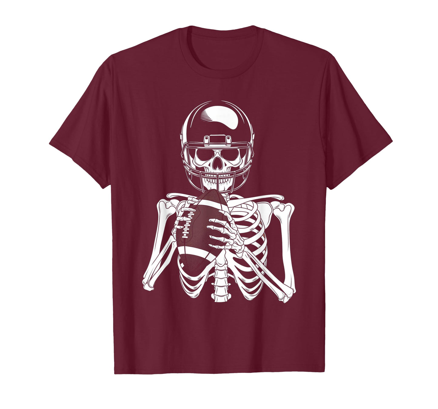 American Football Skeleton Football Player Halloween Spooky T-Shirt