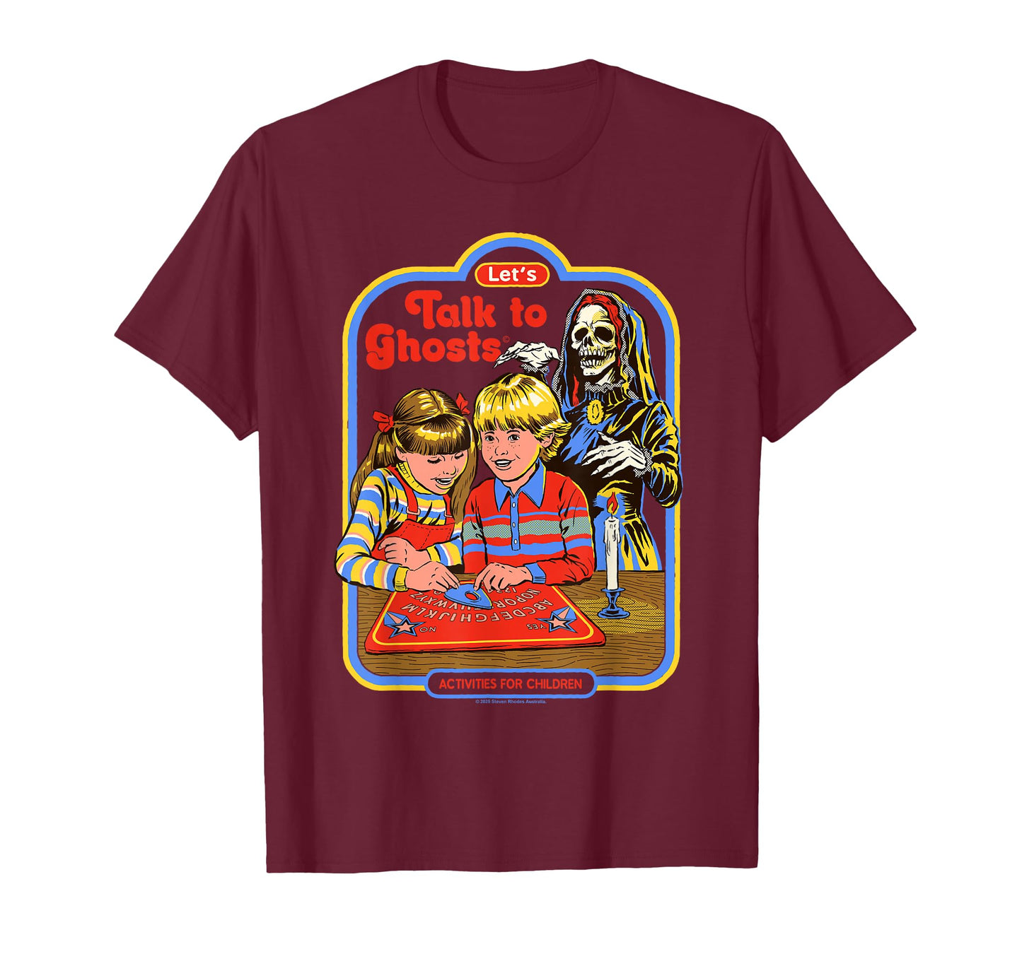 Let's Talk to Ghosts Demon Retro Vintage Funny Adult Humor T-Shirt