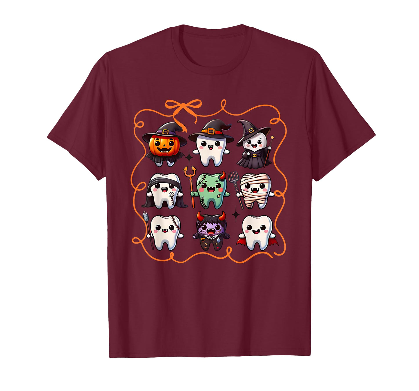 Funny Dental Squad Spooky Season Halloween Costume Men Women T-Shirt