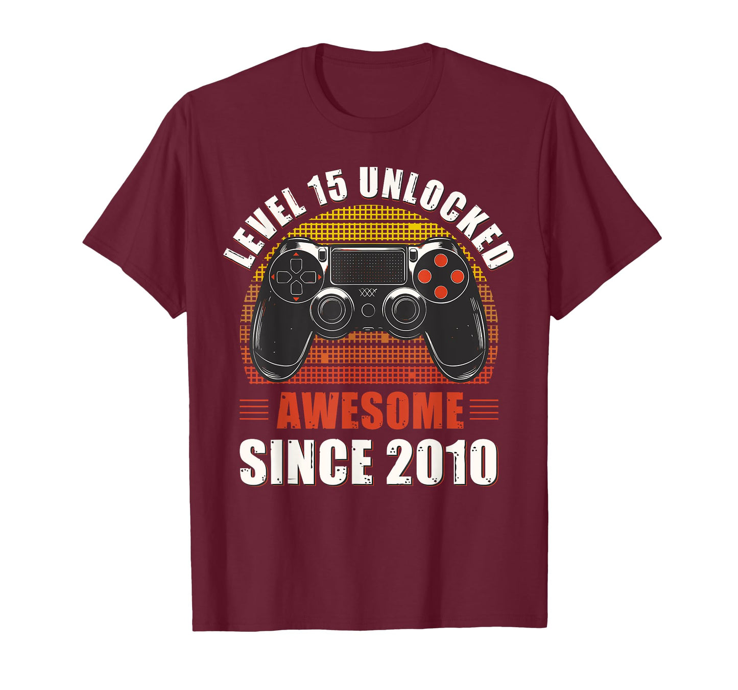 Level 15 Unlocked Awesome Since 2010 Video Gamer 15 Birthday T-Shirt