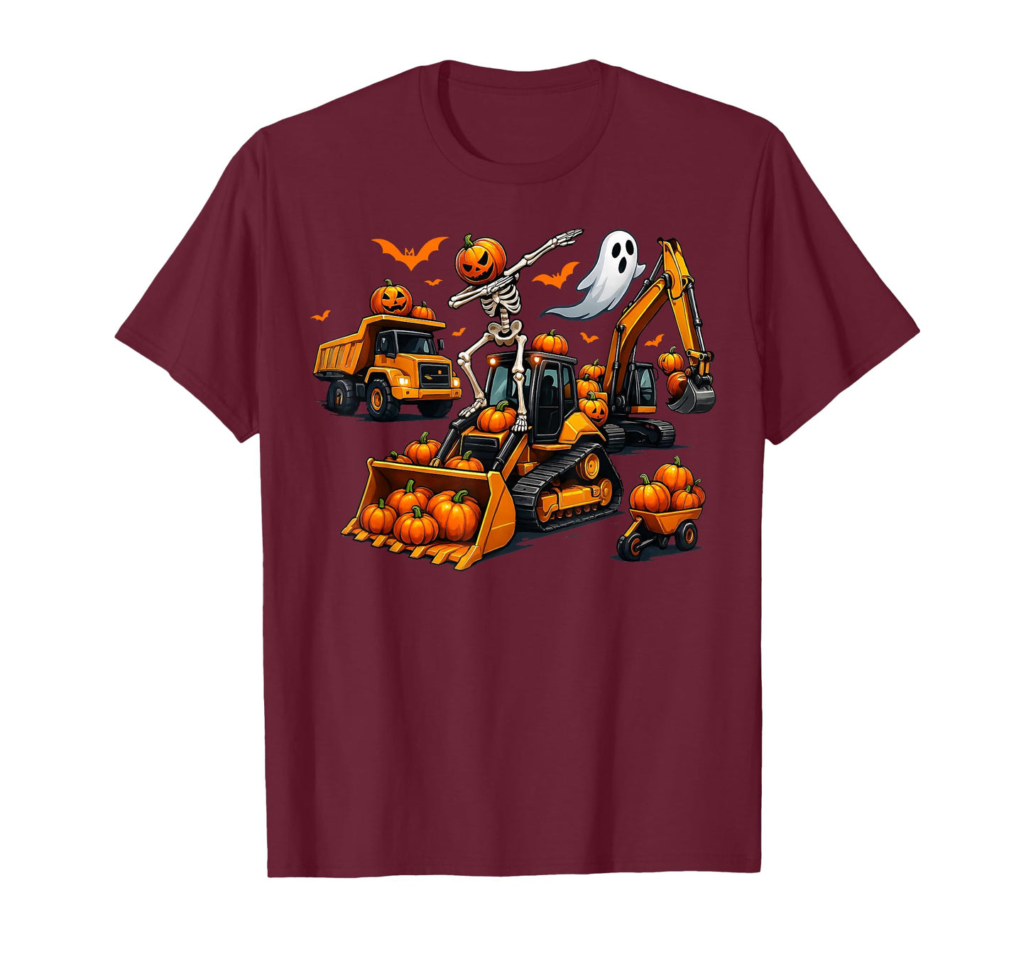 Spooky Construction Trucks Halloween Costume Toddler Boys T-Shirt