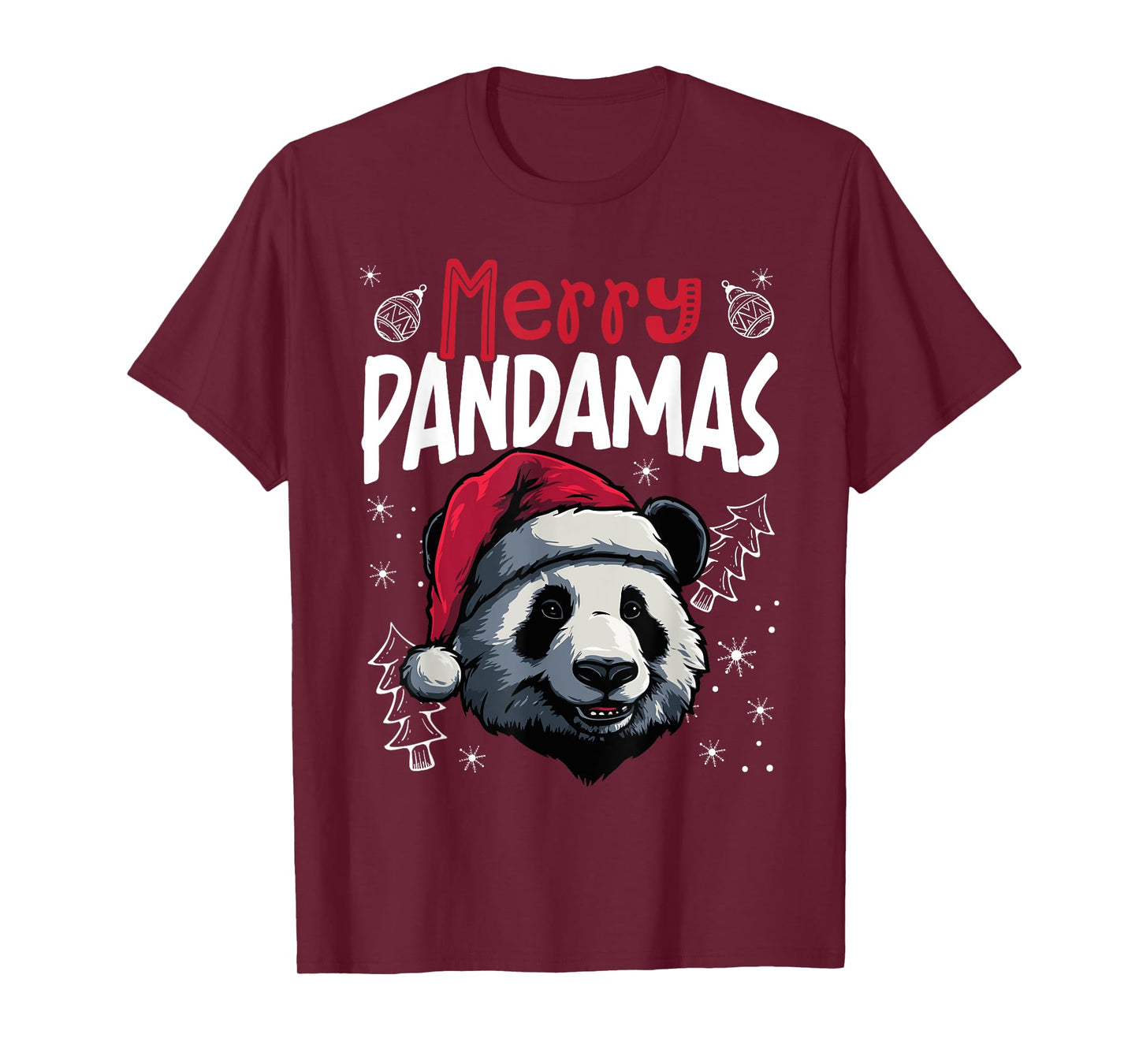 Merry Pandamas Funny Christmas Panda T-Shirt