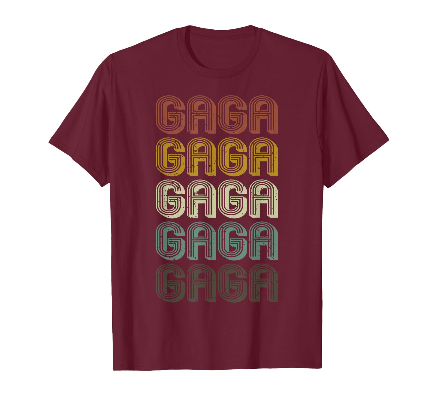 Retro Gaga First Name Personalized Gaga Groovy Vintage T-Shirt